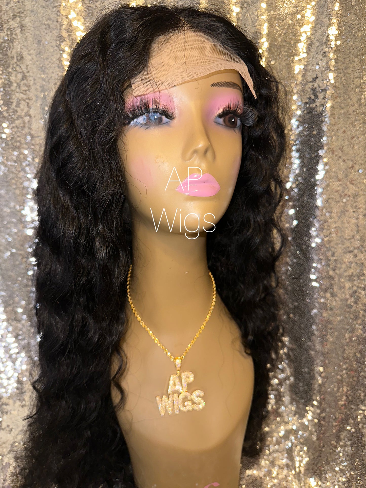 4x4 Deep Wave Curly Transparent Closure Lace Frontal Human Hair Wigs