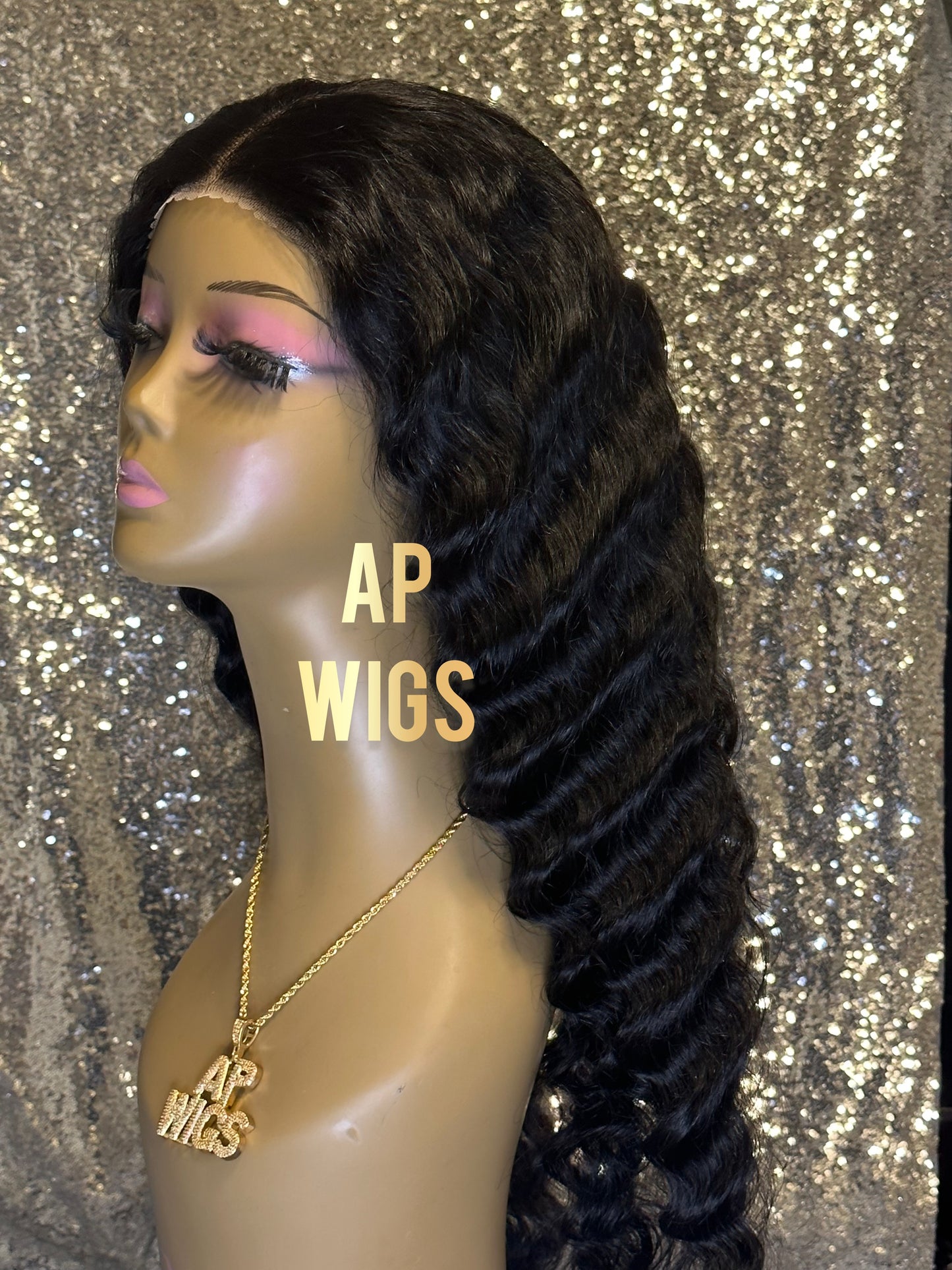 GLUELESS 5X5 & 6X4 Deep Wave Transparent Lace Frontal Human Hair Wigs Glueless Wigs