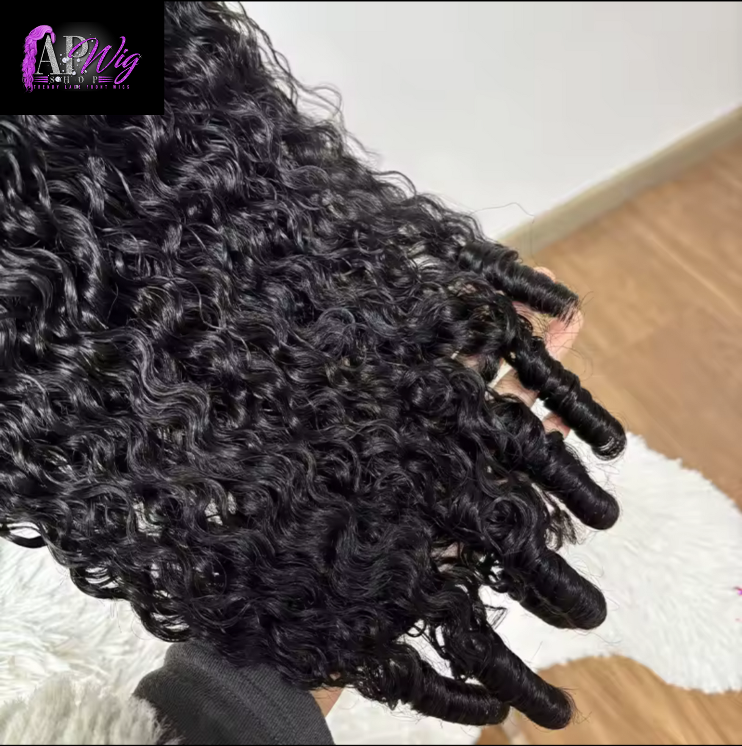 Water Curly 180% Density FULL 13x4 Lace Frontal Human Hair Wigs