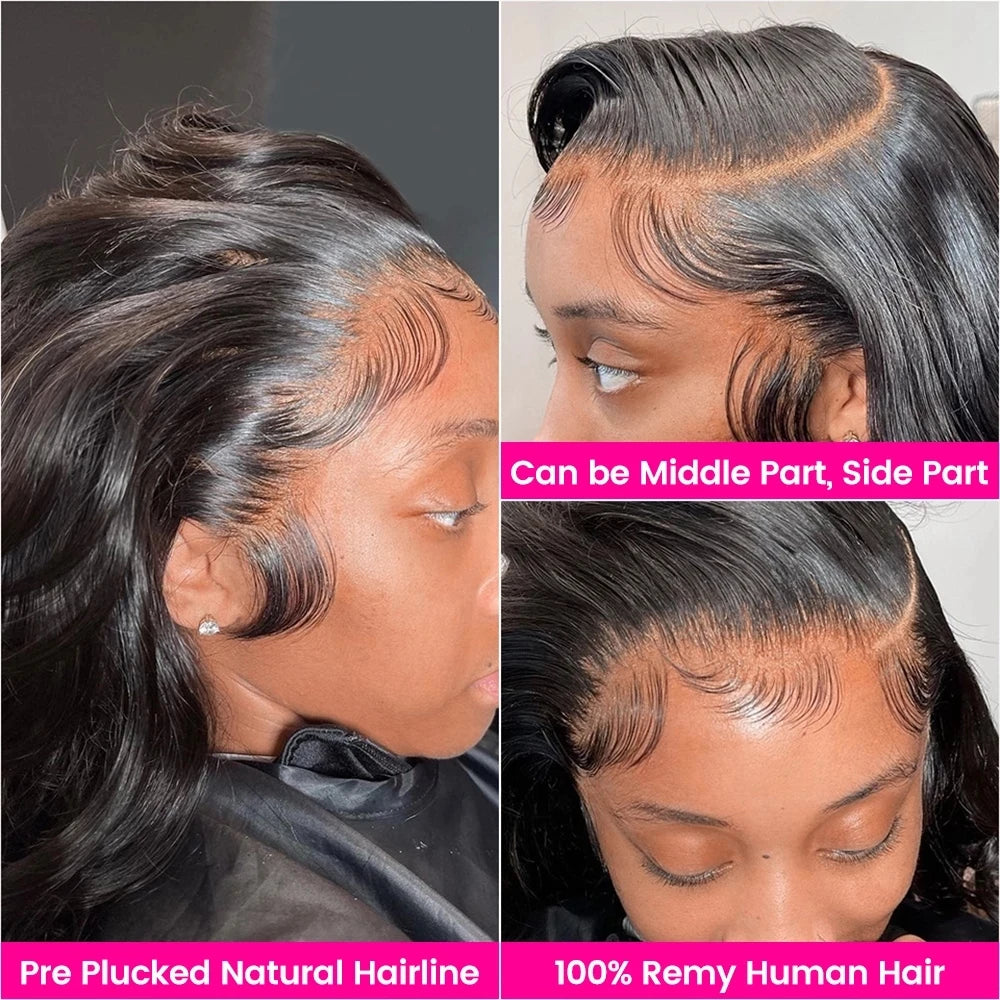 13x4 13x6 Transparent Lace Front Bone Brazilian Straight Human Hair Lace frontal wigs