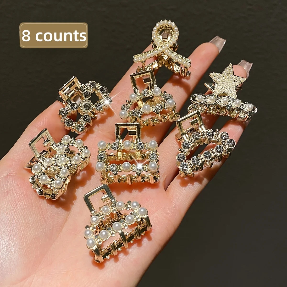 8Pcs CUTE TRENDY Multi-Style Small Fashion Hair clips