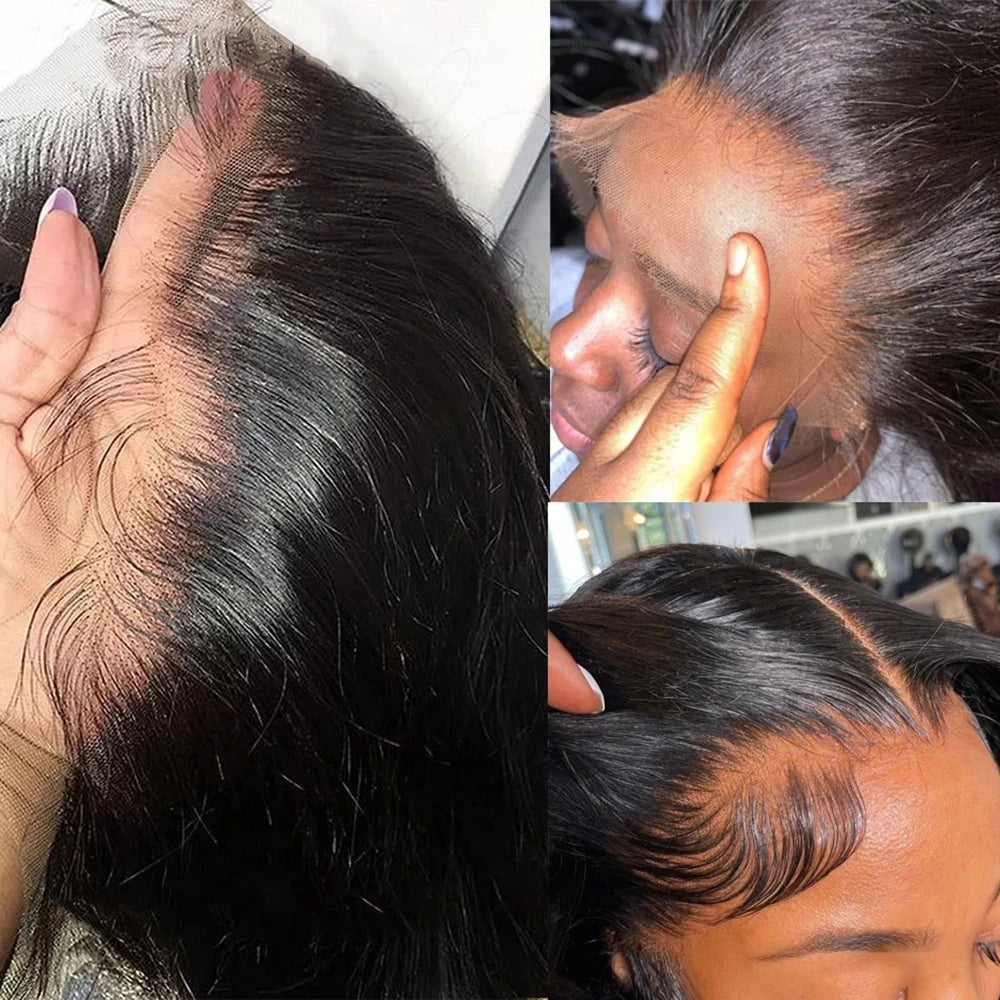 360 Transparent Lace Front Wigs Bone Brazilian Straight Human Hair Wigs Lace Frontal Wigs