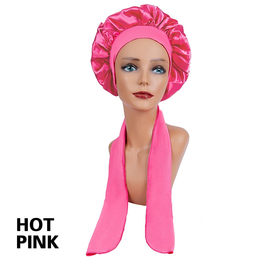 Satin Hair Bonnet With Stretchy Band