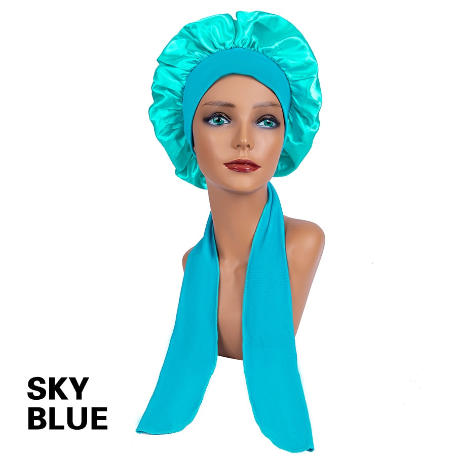 Satin Hair Bonnet With Stretchy Band