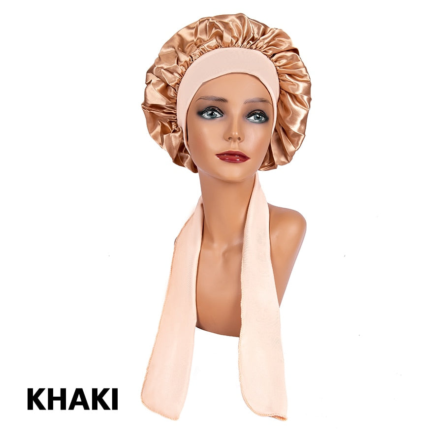 Satin Hair Bonnet With Stretchy Band