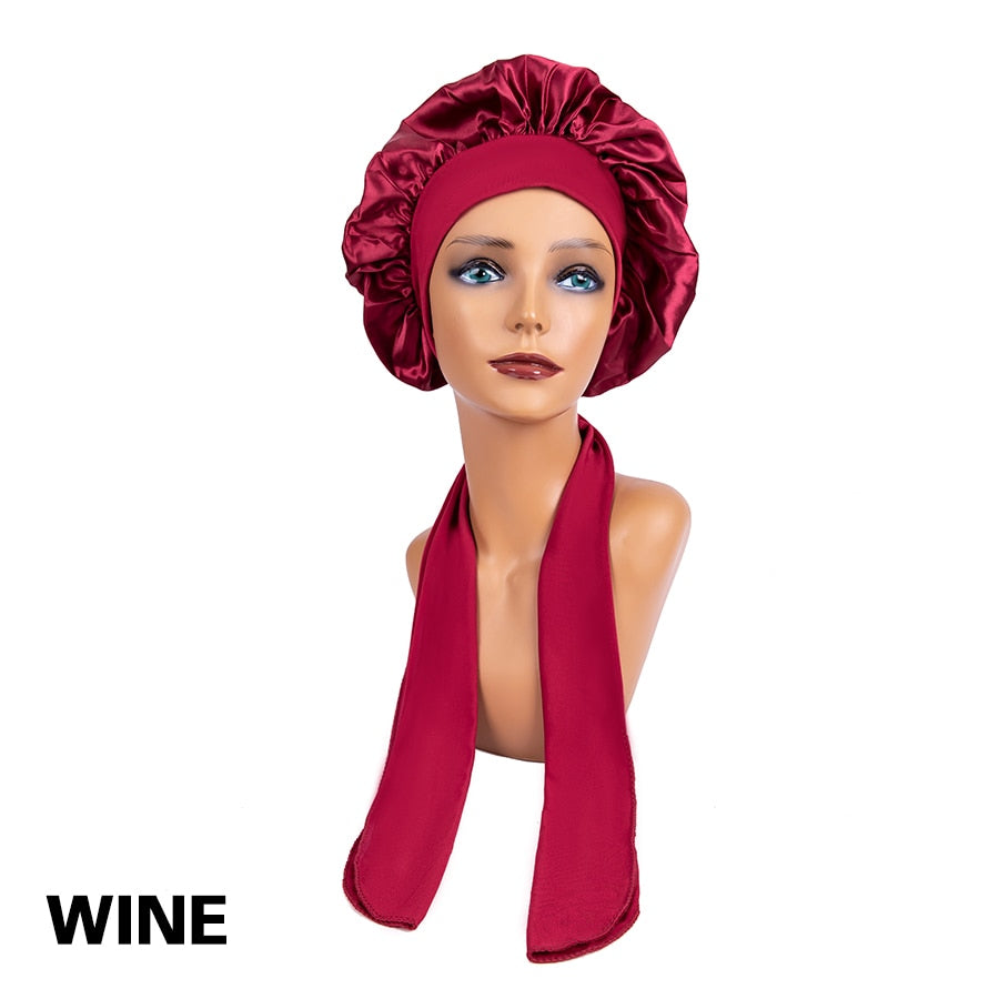 Satin Hair Bonnet With Stretchy Band