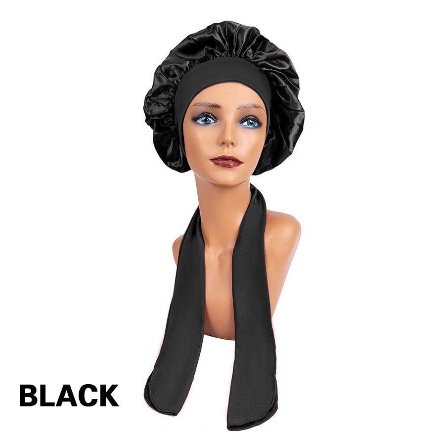Satin Hair Bonnet With Stretchy Band