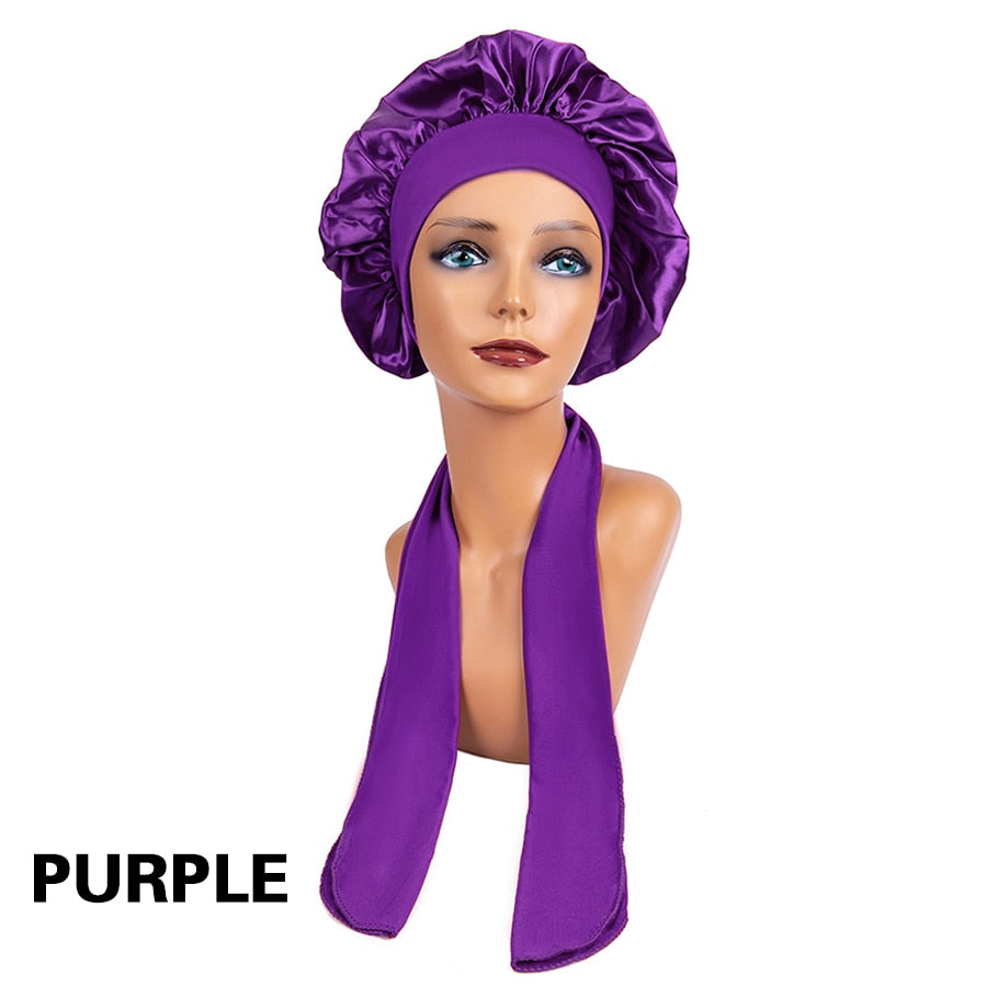 Satin Hair Bonnet With Stretchy Band