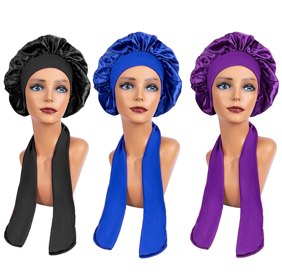 Satin Hair Bonnet With Stretchy Band