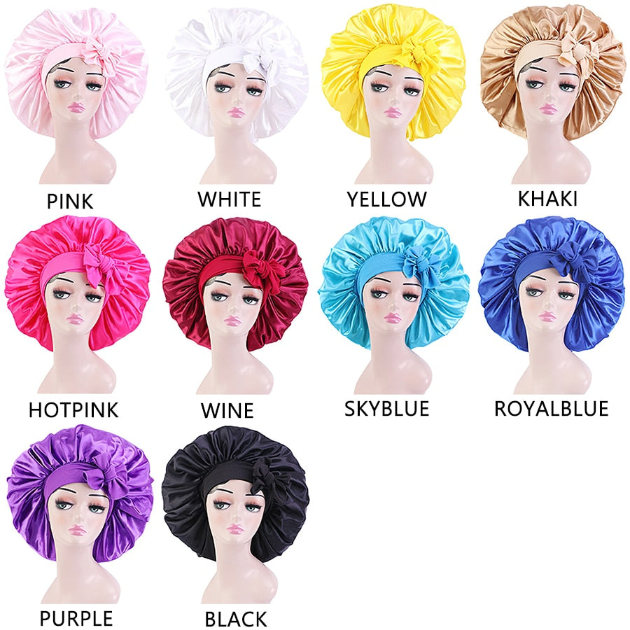 Satin Hair Bonnet With Stretchy Band