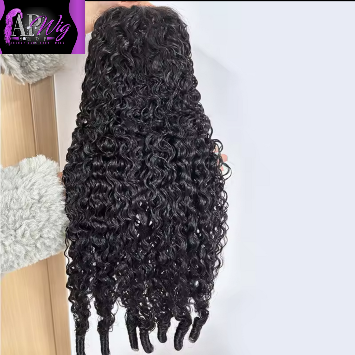 Water Curly 180% Density FULL 13x4 Lace Frontal Human Hair Wigs