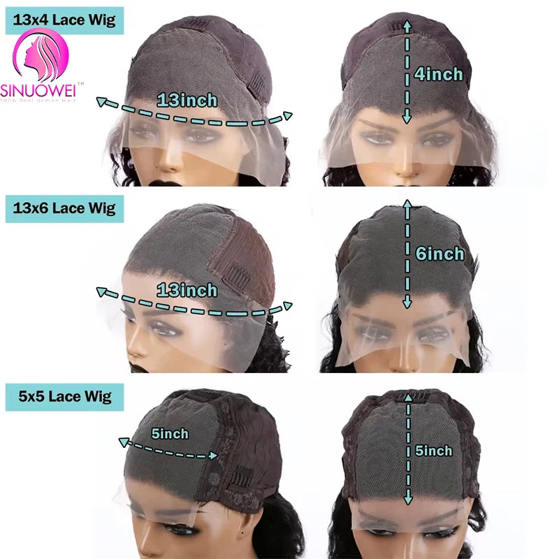 Burmese Curly 13x4 Lace Frontal Human Hair Wigs