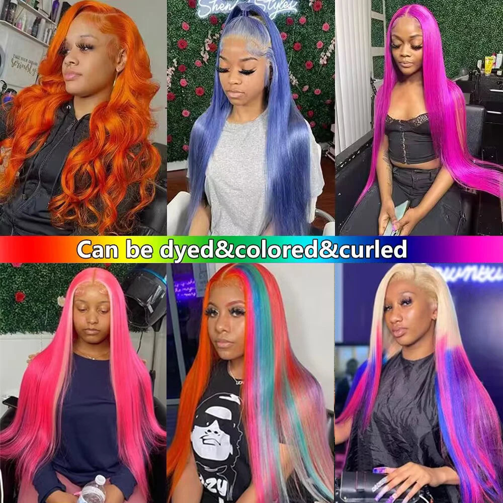 SPECIAL SALE! 28" 13x4 180% Density ONLY $200! AS SEEN ON TIK TOK HD Transparent 613 Blonde Straight 200 Density 13x4 13x6 Lace Front Human Hair Wigs