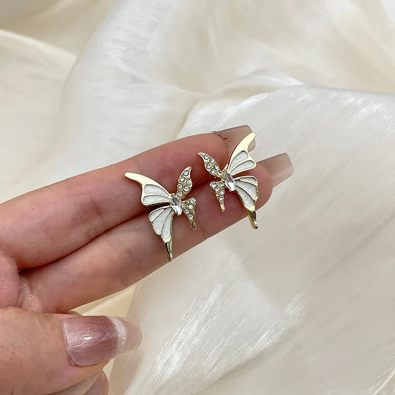 Fashion Cute Butterfly Stud Golden Color Earrings Fashion Jewelry