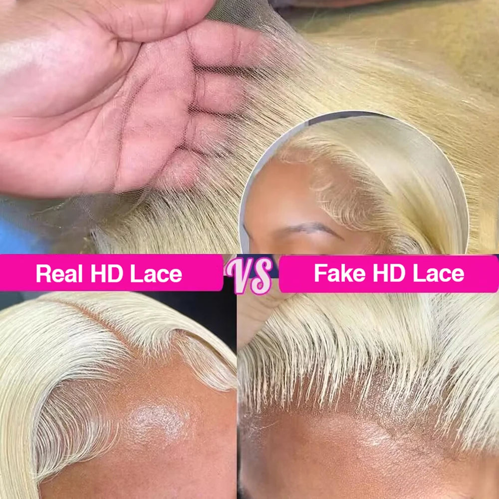SPECIAL SALE! 28" 13x4 180% Density ONLY $200! AS SEEN ON TIK TOK HD Transparent 613 Blonde Straight 200 Density 13x4 13x6 Lace Front Human Hair Wigs