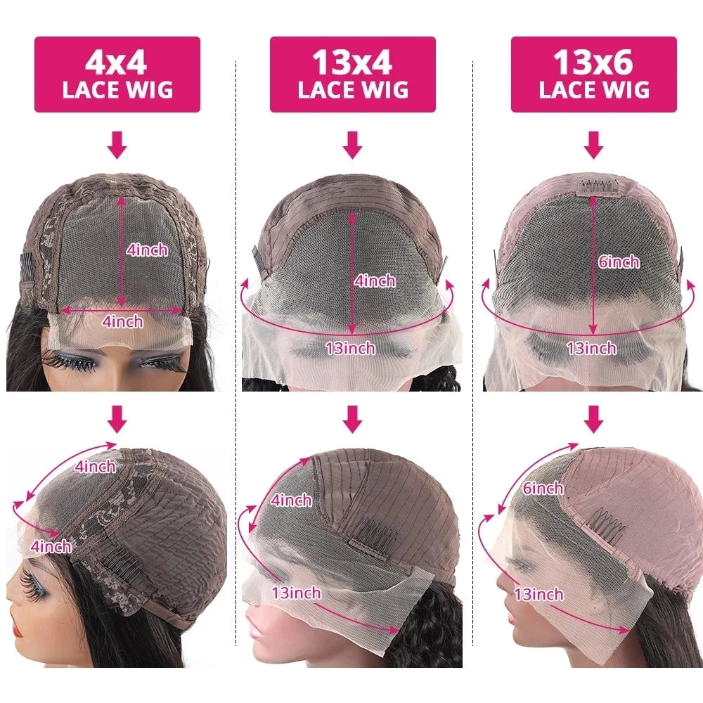 13x4 13x6 Transparent Lace Front Bone Brazilian Straight Human Hair Lace frontal wigs