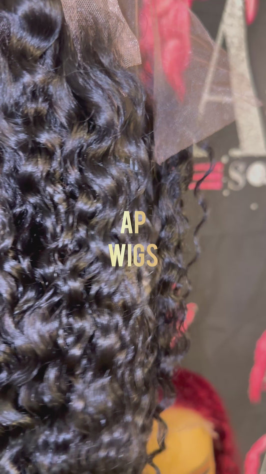 Water Curly 180% Density FULL 13x4 Lace Frontal Human Hair Wigs